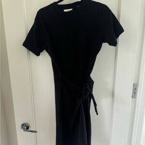 Vince tie waist short sleeve dress